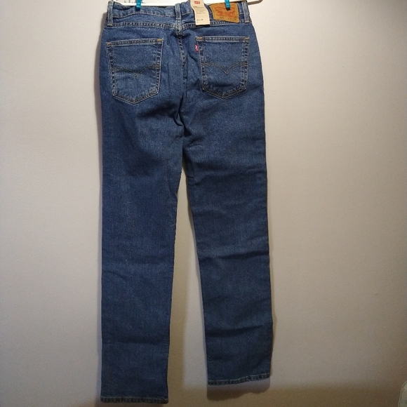 Levi's 514 Medium Indigo Straight Leg Regular Fit Blue Jeans - Picture 8 of 15